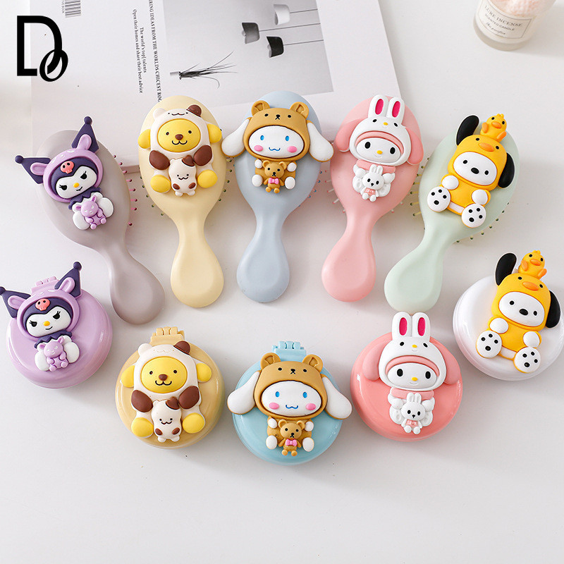 Dincior ใหม่น่ารักการ์ตูน Mini Air Cushion หวีนวดหวีขนาดเล็กหวีสาว Air กระเป๋าแบบพกพาหวีผมเด็ก