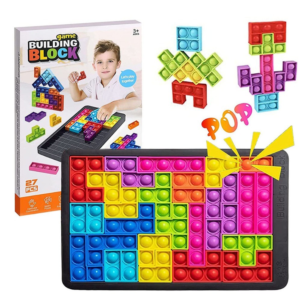 ของเล่นกระดานบล็อก Tetris ป็อปอิท