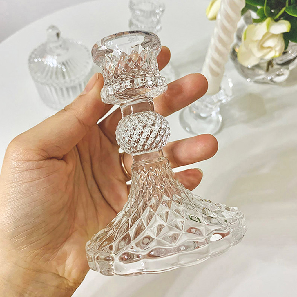 LEXO เชิงเทียนแก้ว เนื้อแก้วหนา แก้วเนื้อดี ใช้งานสะดวก candlestick รูปที่ 6
