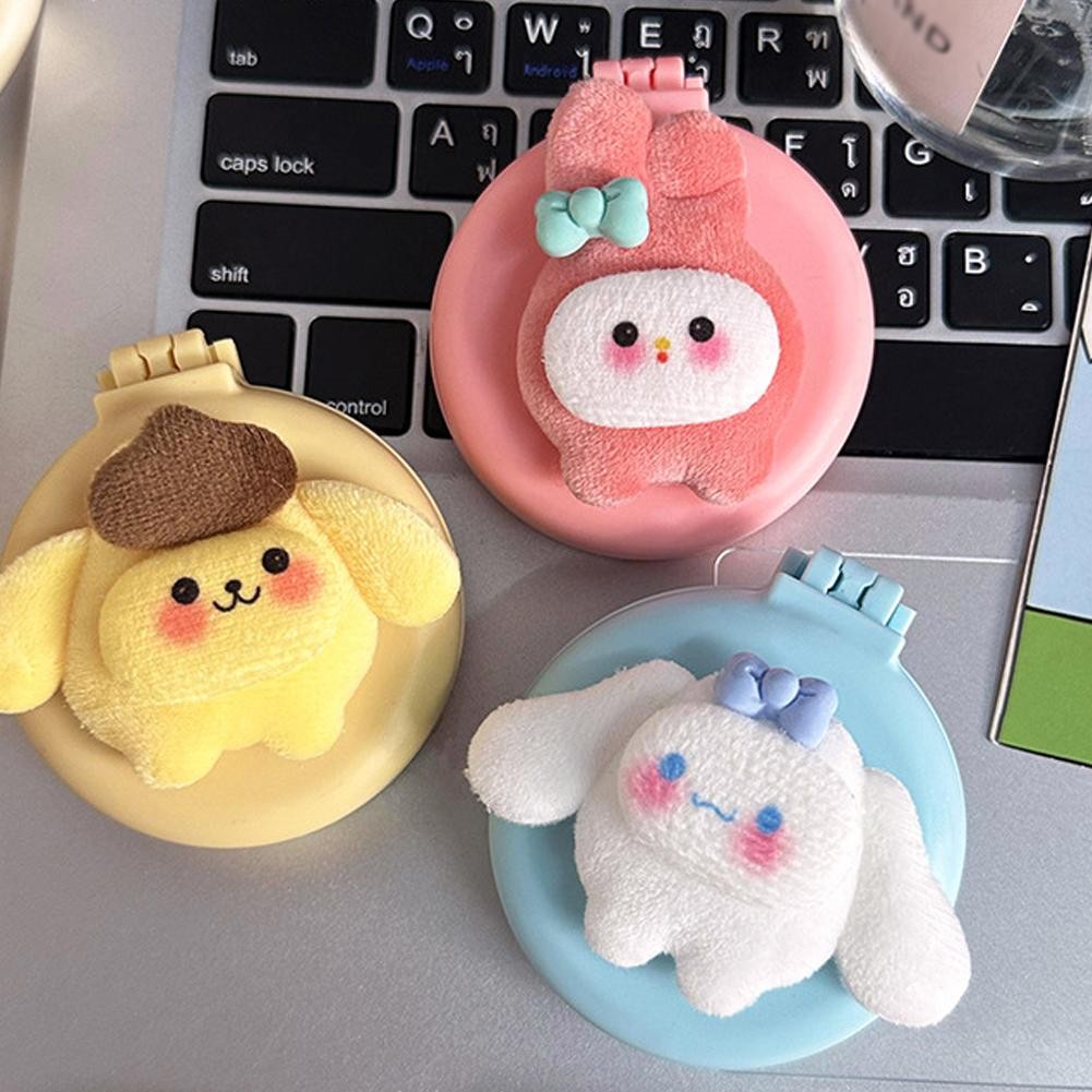 การ์ตูนตุ๊กตาถุงลมนิรภัยหวีพับพลิกกระจกหวีนักเรียนกระจกแต่งหน้าหวีพับ ฉ5ร1 - รูปที่ 3