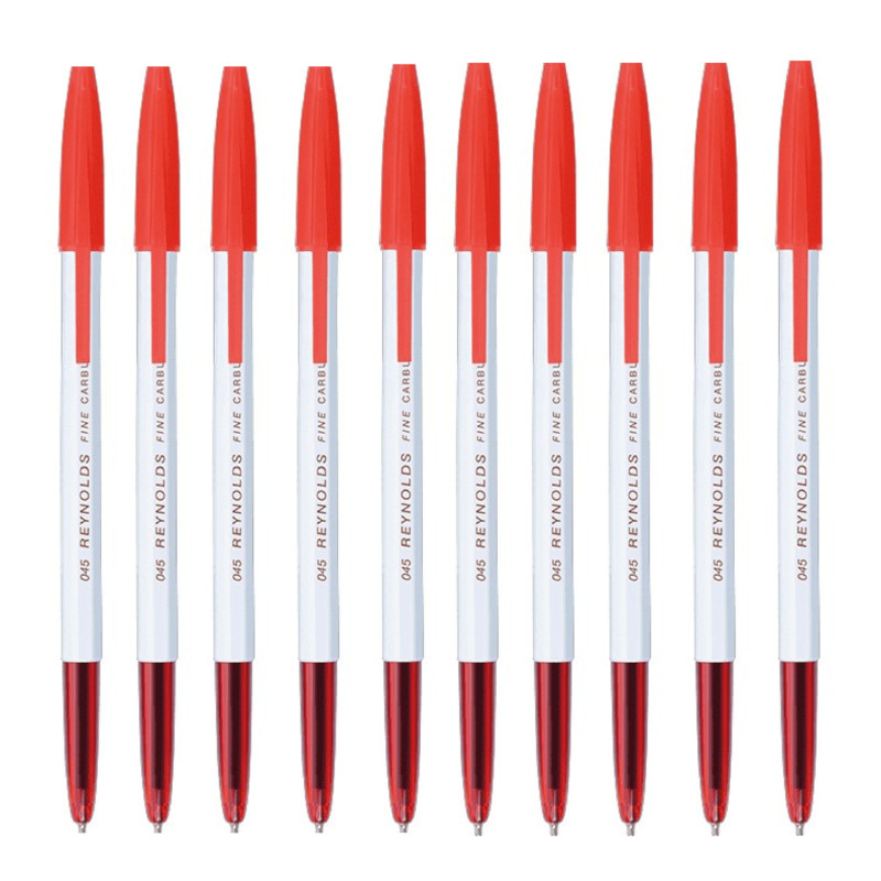 REYNOLDS ปากกาลูกลื่น 0.7 มม. สีแดง แพ็ค 10 ด้าม รุ่น 045