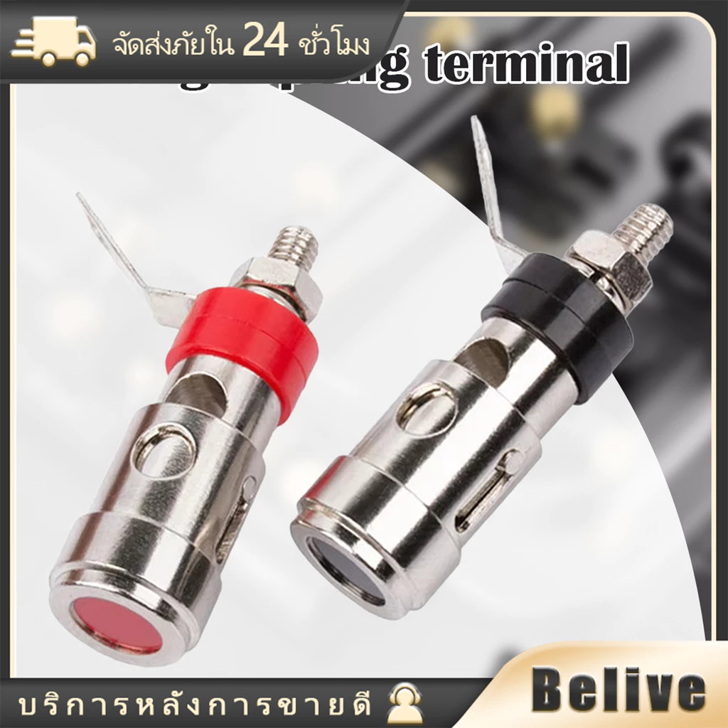 2ชิ้น อุปกรณ์เชื่อมต่อขั้วเสียงลําโพง ชุบนิกเกิล ไบดิงโพส binding post