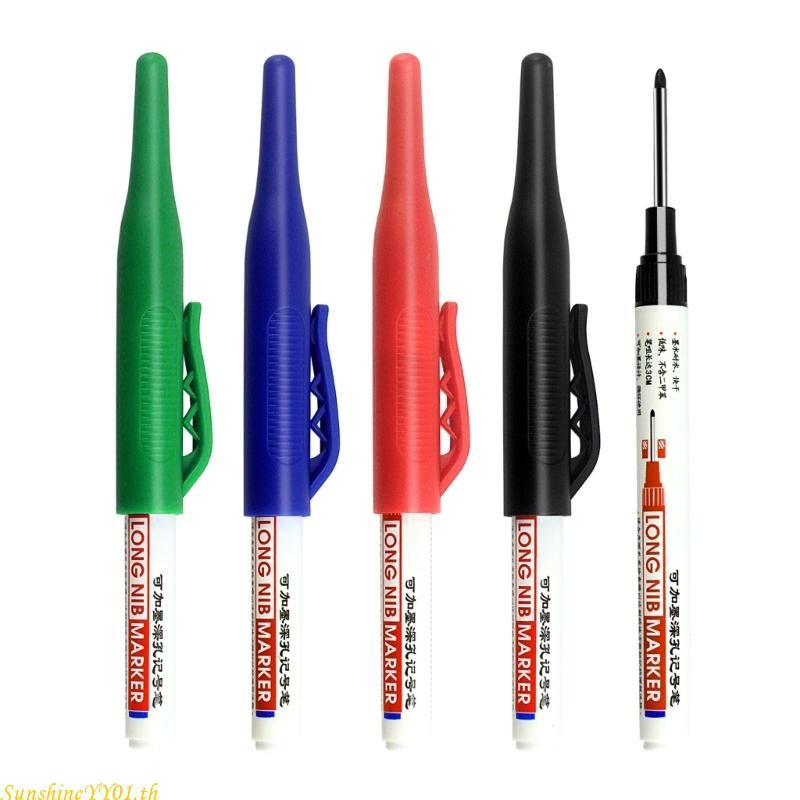 Sun Long Nib ปากกามาร์กเกอร์กันน้ํา Deep Hole Marker Carpenter Marker