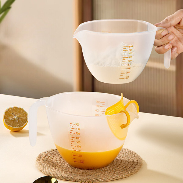 Grace Thai ถ้วยตวง 1 ลิตร พร้อมสเกลในตัว และแผ่นกรอง สำหรับทำอาหาร พร้อมส่ง
