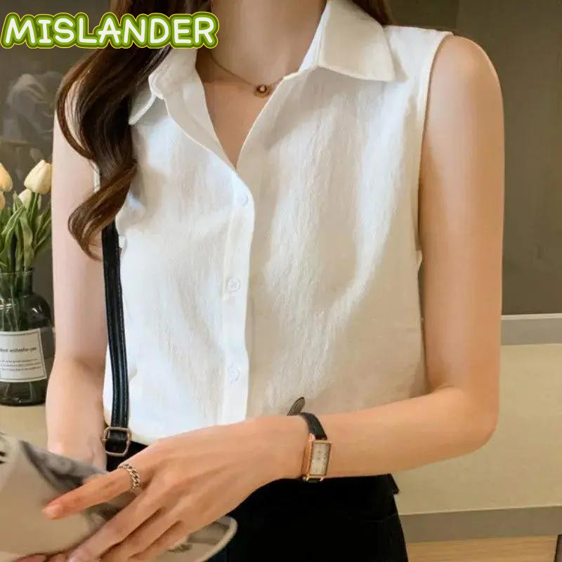 เสื้อแขนกุดสุภาพสตรีแฟชั่นเวอร์ชั่นเกาหลี Commuting Sweet Top