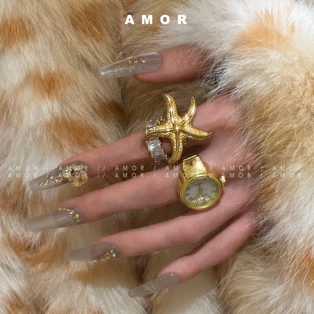 ชุดแหวนปรับเหล็กไทเทเนียมสไตล์พระราชวังแหวนนาฬิกาหมุนได้