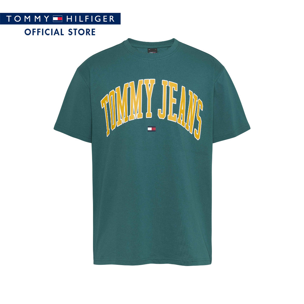 Tommy Hilfiger เสื้อยืด ผู้ชาย รุ่น DM0DM18558 CT0 - สีเขียว