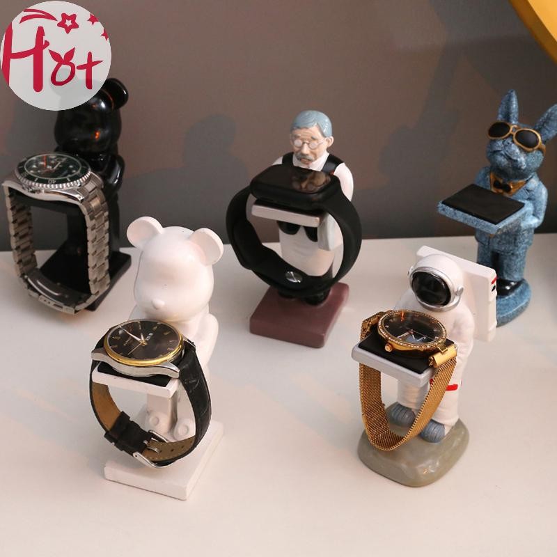 Ge Creative Watch Charge Stand Holder Display Bear Support Cgarging Holder นาฬิกาของขวัญขาตั้งนาฬิกาถาดขาตั้งจอแสดงผลสแควร์