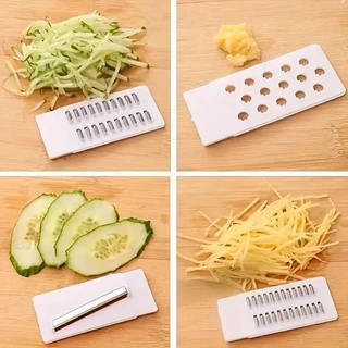 Tesco เครื่องขูดผักและผลไม้ 5 in 1, ชุดเครื่องมือตัดผักและผลไม้,ที่ขูด, สไลด์ ผักผลไม้ ที่ขูดมะละกอ ที่สไลด์ผัก