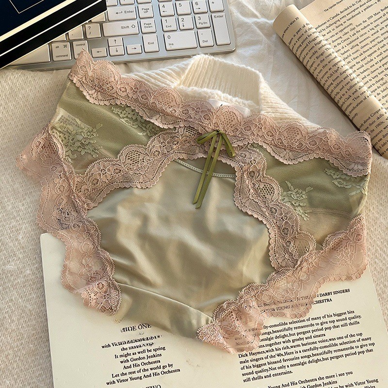 🎀bearbra🎀กางเกงชั้นใน เซ็กซี่ กางเกงชั้นในลูกไม้ ระบายอากาศ สวมใส่สบาย กางเกงในผู้หญิง