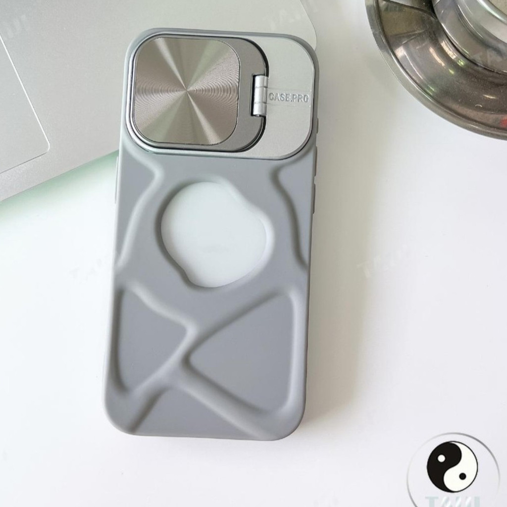 TAIJI ตัวป้องกันกล้องพร้อมขายึดมีสไตล์ ใช้ได้กับ เคสไอโฟน Compatible for iPhone 16 15 14 13 12 11 Pro Max Plus Case เคส บุคลิกภาพ