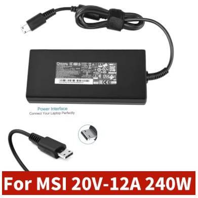240W 20V12A USB Tip แล็ปท็อปอะแดปเตอร์ชาร์จไฟสําหรับ MSI GE76 GE66 GP76 GP66 GS77 MS-17K3 A20-240P2A