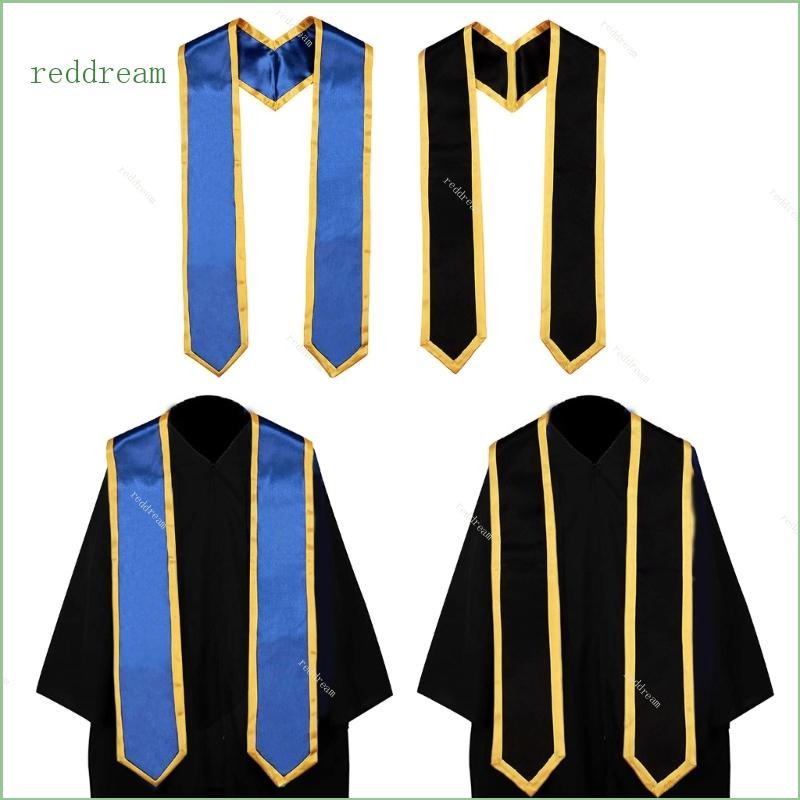 Redd Unisex Adult Plain Graduation Honor Stole Sash with Trim for Graduation Party