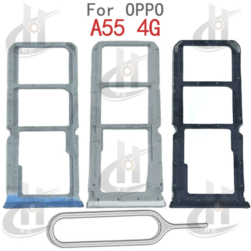 สําหรับ OPPO A55 4G ซิมการ์ดถาดผู้ถือผู้ถือบัตร Reader SD Slot อะแดปเตอร์อะไหล่