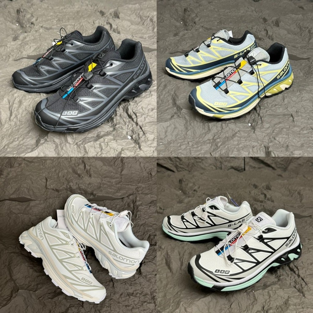 Salomon XT6 ฟังก์ชั่นกลางแจ้งกันลื่น Off-Road รองเท้ากีฬาลําลองระบายอากาศ