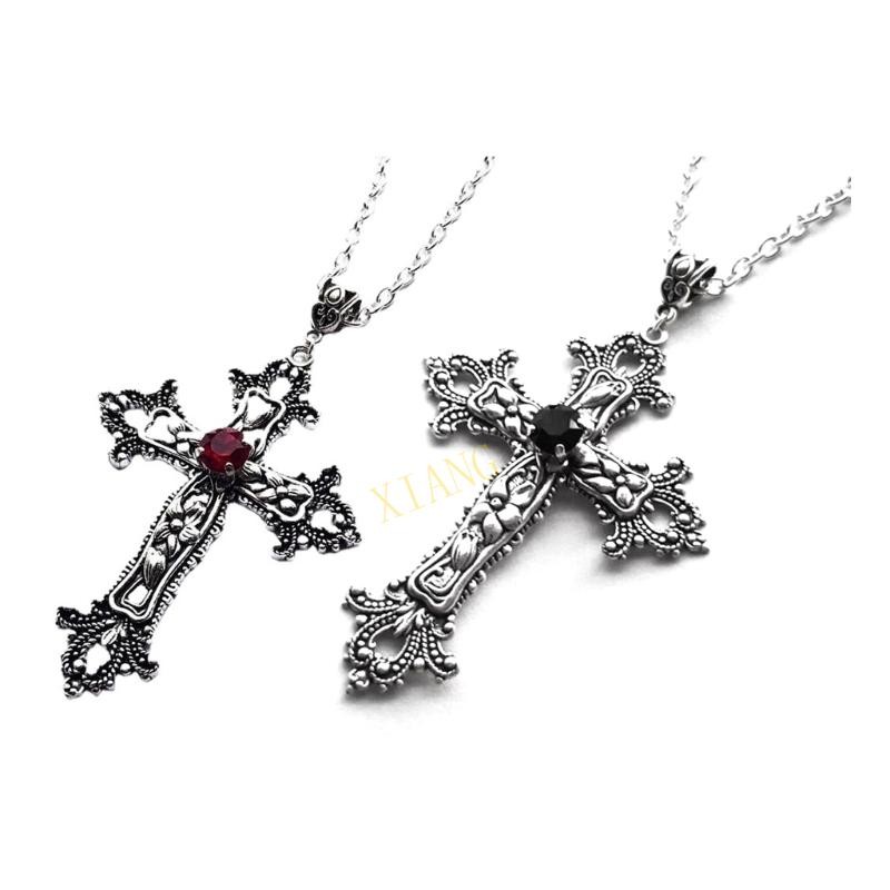 Xgb สร้อยคอข้าม Vintage Choker ยุคกลาง Edgy เครื่องประดับอุปกรณ์เสริมสําหรับผู้หญิงผู้ชาย