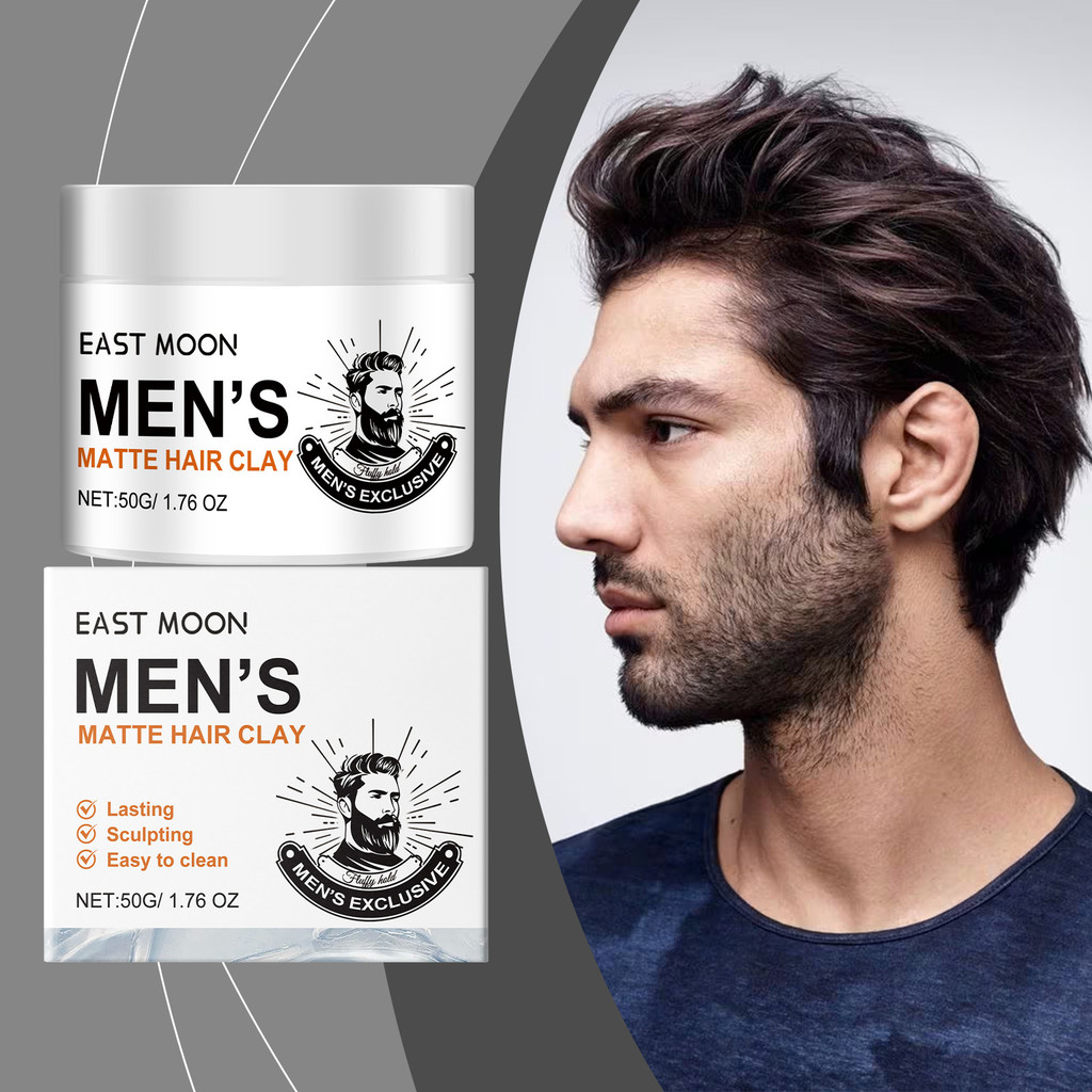 50g East Moon Matte Fluffy Hair Wax Modelling ผมยาวจัดแต่งทรงผมธรรมชาติ Fresh Smooth Hair Wax LOVKOR