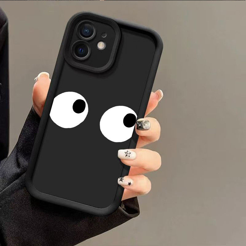 น่ารักยิ้มแสดงออกตลกเคสอ่อนสำหรับ OPPO A17 A57 A3s A18 รูปที่ 3