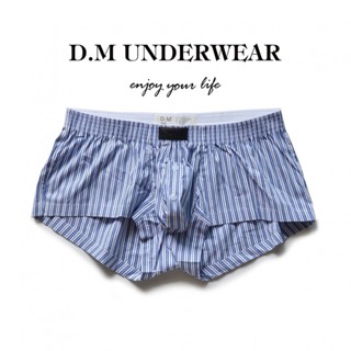 D.m กางเกงผ้าฝ้ายเอวต่ำแบนมุมบ้านหลวมกางเกงสี่มุมผลิตภัณฑ์ให…