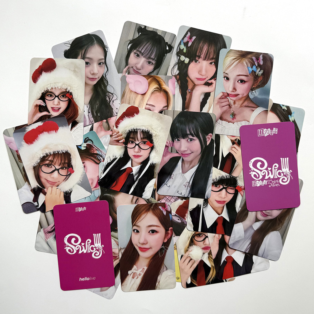 8 ชิ้น UNIS 2nd Mini อัลบั้ม SWICY Lomo การ์ด HELLOIVE WHOS พัดลมพร้อม MUU Photocard JIN HYEON JU NA