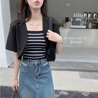 [จัดส่งจากไทย] Fulllove สไตล์เกาหลี Blazer เสื้อคลุมแขนสั้น เสื้อสูท causual style