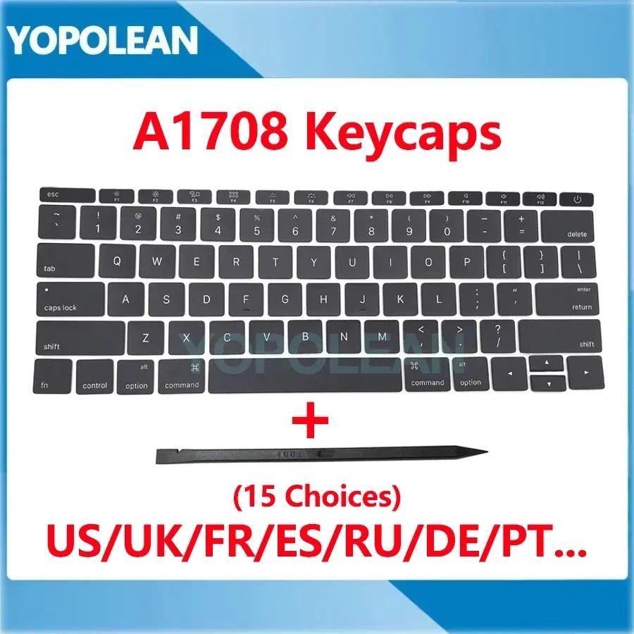 ใหม่ A1708 Keyaps ปุ่มสําหรับ Macbook Pro Retina 13 "A1708 key Cap US UK ฝรั่งเศสสเปนรัสเซีย 2016 2017 ปี