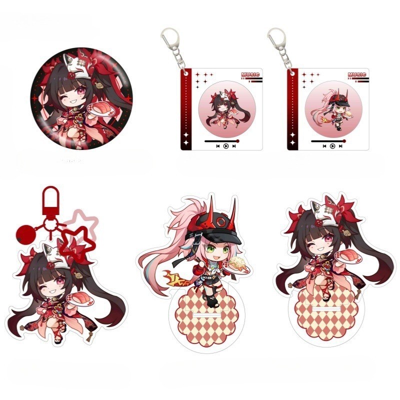 SUSHIRO Sparkle Rappa อะนิเมะ KeyChain Honkai Star Rail ผู้ชาย Key Chain สําหรับผู้หญิงแฟชั่น Charms