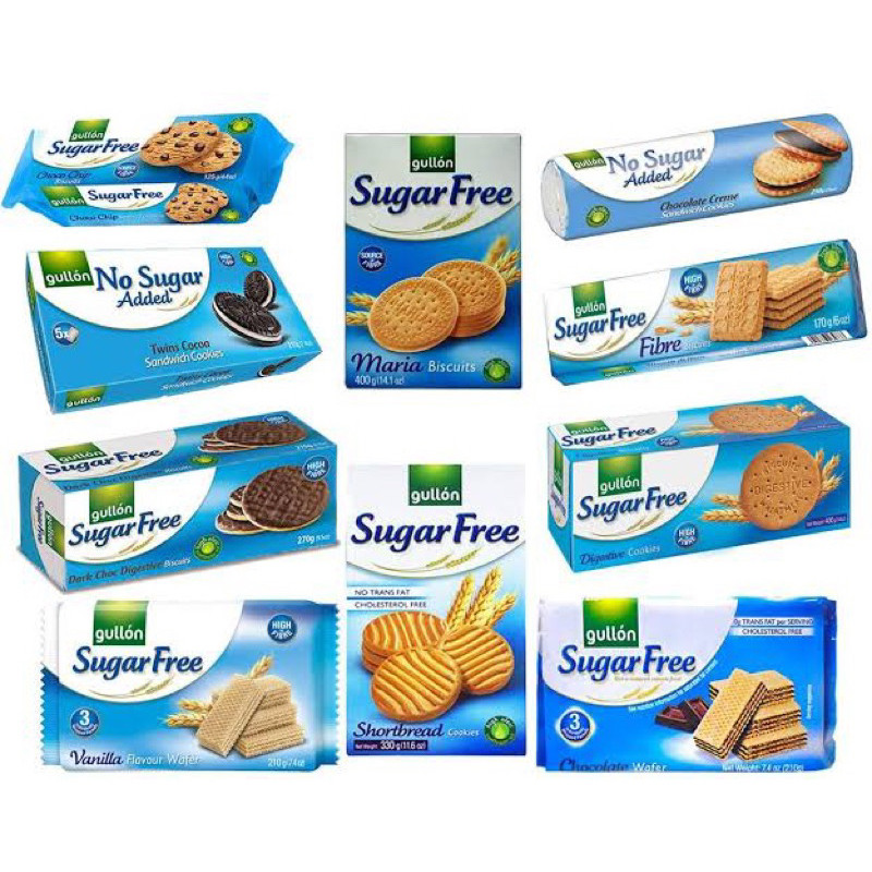 Gullon biscuits กูยองบิสกิต ปราศจากน้ำตาล ขนมไม่มีน้ำตาล นำเข้า มีให้เลือก6แบบ