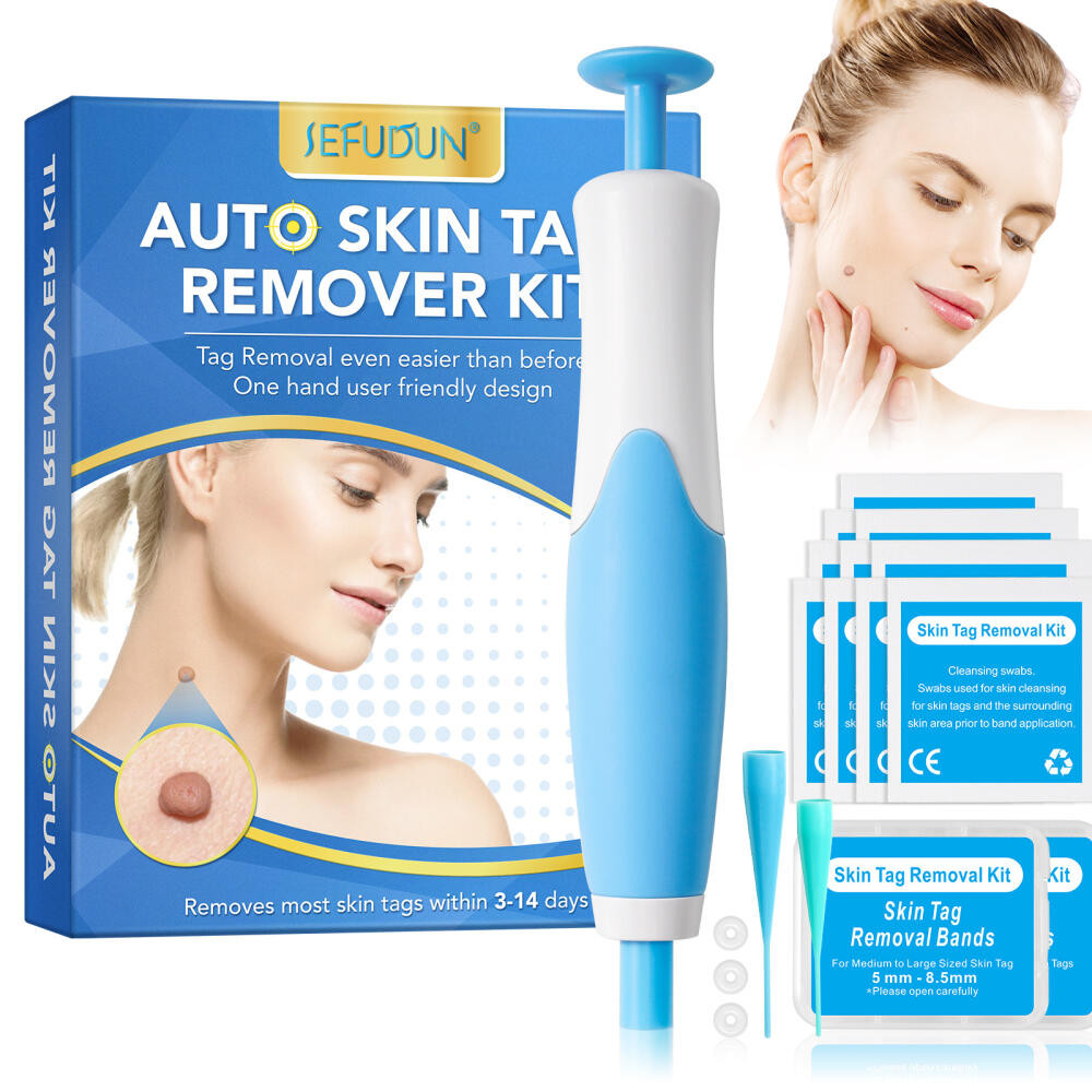 2-in-1 Skin Tag Remover อุปกรณ์ปลอดภัยและมีประสิทธิภาพสิว Wart Remover ใช้ในบ้าน 2-8 มม.Micro Skin Tag Removal ชุดเปลี่ยนหัวใช้งานง่าย