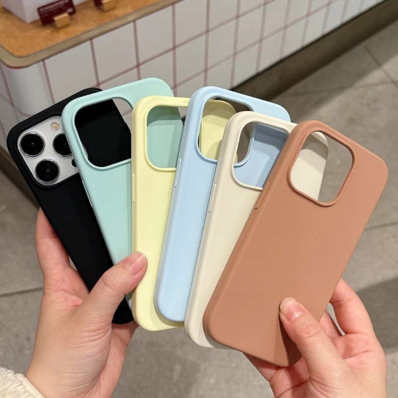 เคสโทรศัพท์มือถือแม่เหล็กซิลิโคน for iPhone 17 11 16 13 15 12 14 Pro Max เคสไอโฟน11 เคสซิลิโคน กันเปื้อน บุกำมะหยี่ Case