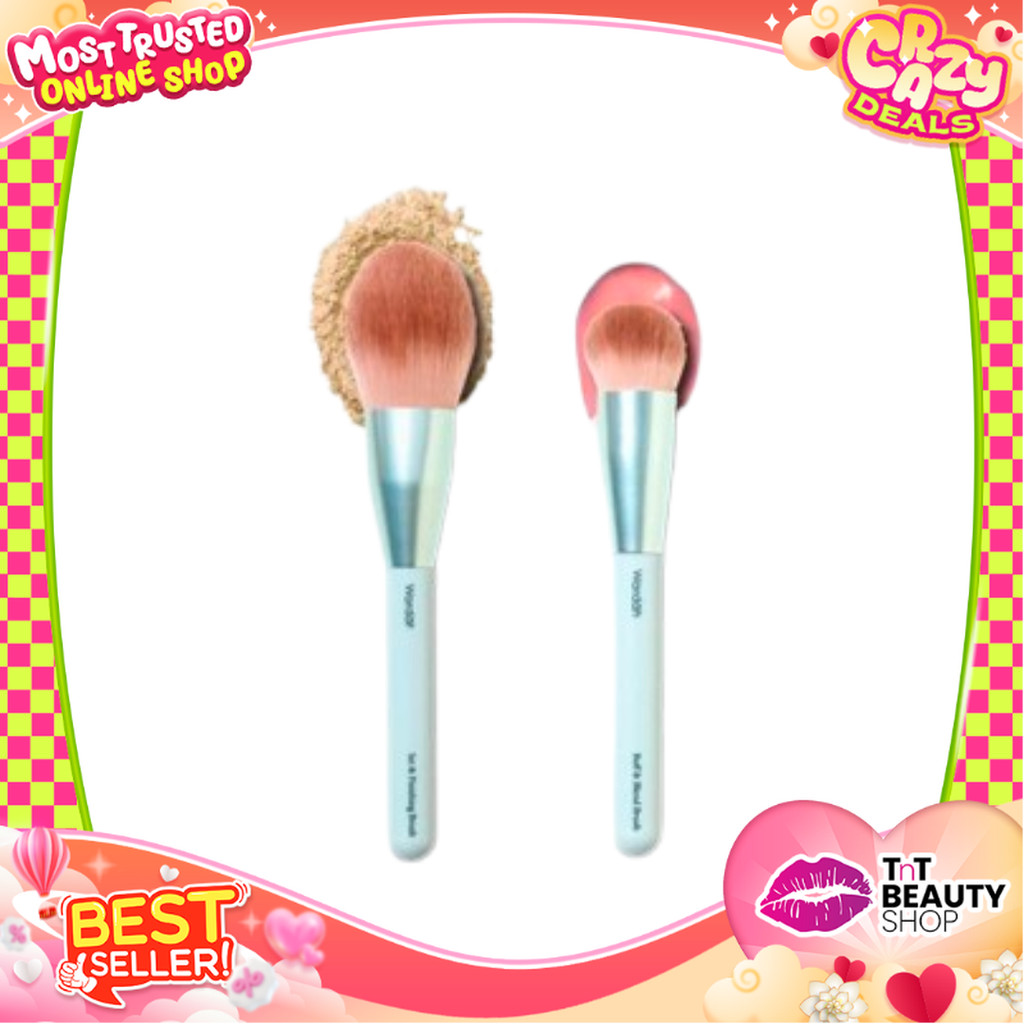 Wardah Halal Tool Brush Wardah Buff & Blend Brush, Wardah Set & Finishing Brush, Colorfit Matte Foun