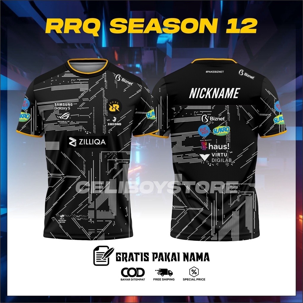 2025 RRQ Novus FANS JerseyGuanyi Jersey Rrq 2025 Jersey RRQ M4 2024 Mobile Legend Terbaru Esport Baj