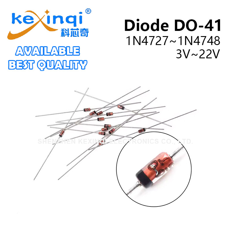 (20PCS) 1N4727 Zener ไดโอด DO-41 1N4733 1N4742 1N4739 1N4740 1N4732 1N4728 1N4735 5V 12V 3.3V 9.1V 4