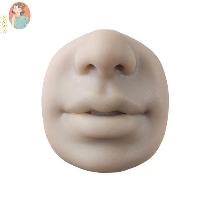 [VURK]1PC 5D Silicone Lip Nose Tattoo Model Practice Lip Skin Makeup Training VN