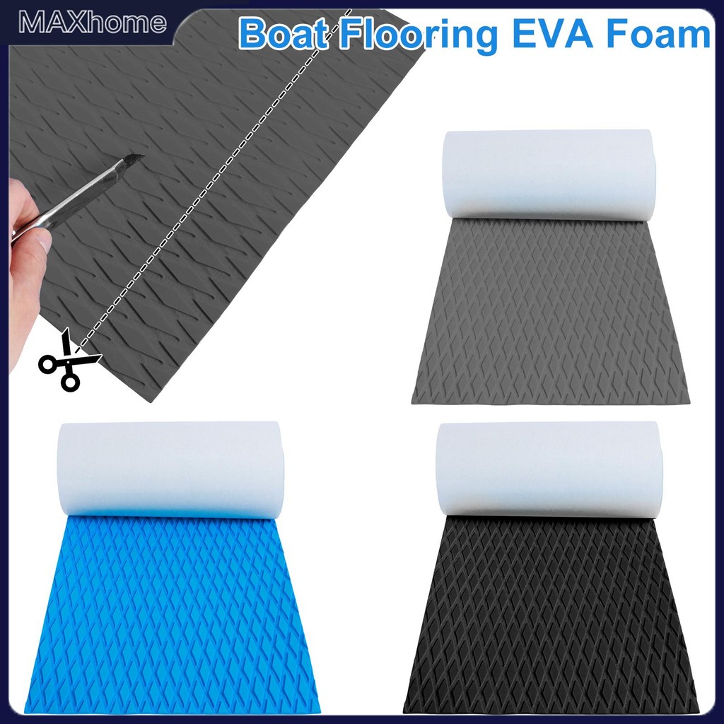 เรือแผ่นปูพื้นEVAโฟมเรือDeckingแผ่นลื่นพรมเรือMarineเรือSelfกาว1200x300x5มม. SHOPTKC9264