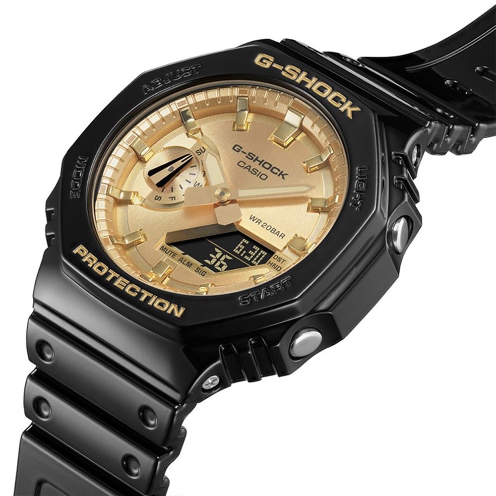 CASIO นาฬิกาข้อมือผู้ชาย G-SHOCK YOUTH รุ่น GA-2100GB-1ADR วัสดุเรซิ่น สีดำ