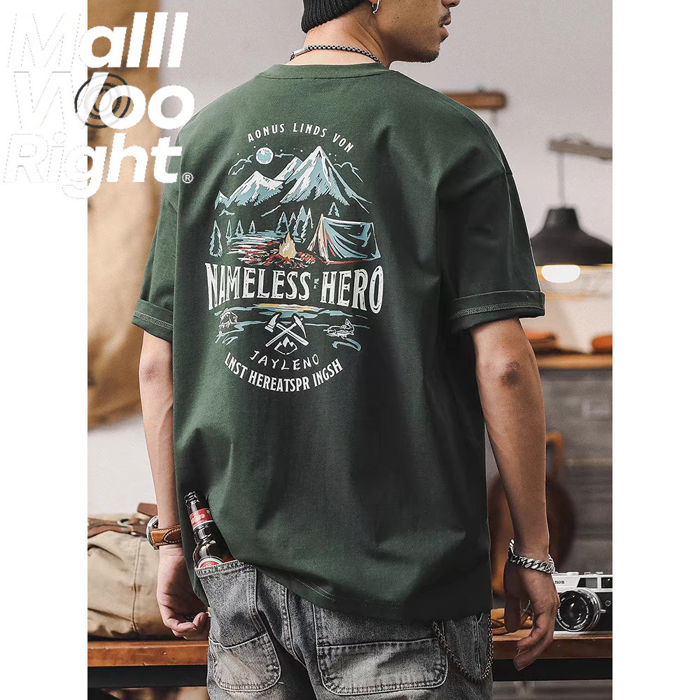 (จัดส่งตลอด 24 ชั่วโมง)Woo Right ผ้าฝ้าย100% เสื้อ oversize ผ้าcotton100% เสื้อยืดคอกลม แฟชั่นสตรีท ไม่หด ไม่ย้วย ลาย”