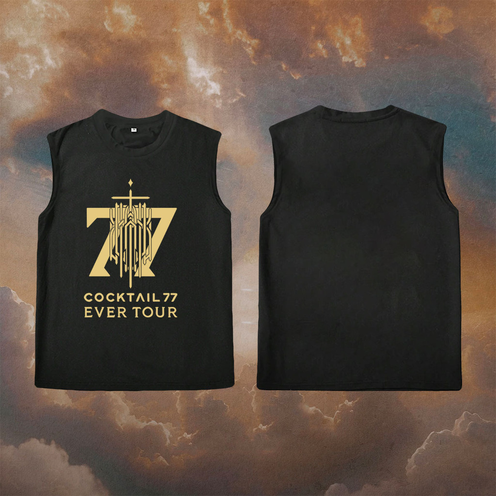 เสื้อแขนกุด Cocktail #2 Sleeveless Tanks ผ้า Cotton เก็บปลายทาง เสื้อกั๊กแขนกุดทรงแถบสำหรับผู้ชายและผู้หญิง เสื้อคอตตอนแ - รูปที่ 2