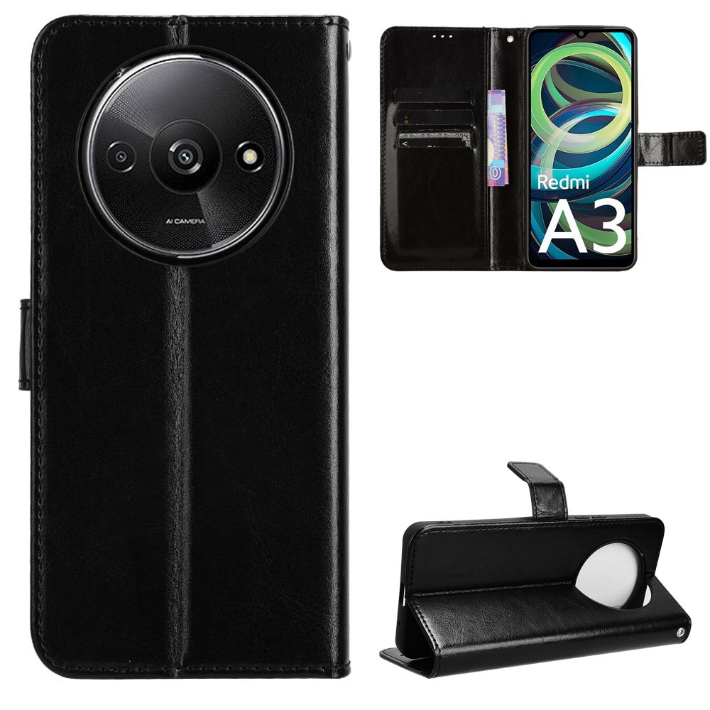 สําหรับ Redmi A3 กรณี PU หนังผู้ถือ RedmiA3 23129RN51X MZB0H0KIN MZB0H0LIN MZB0H0MIN Flip Casing แม่