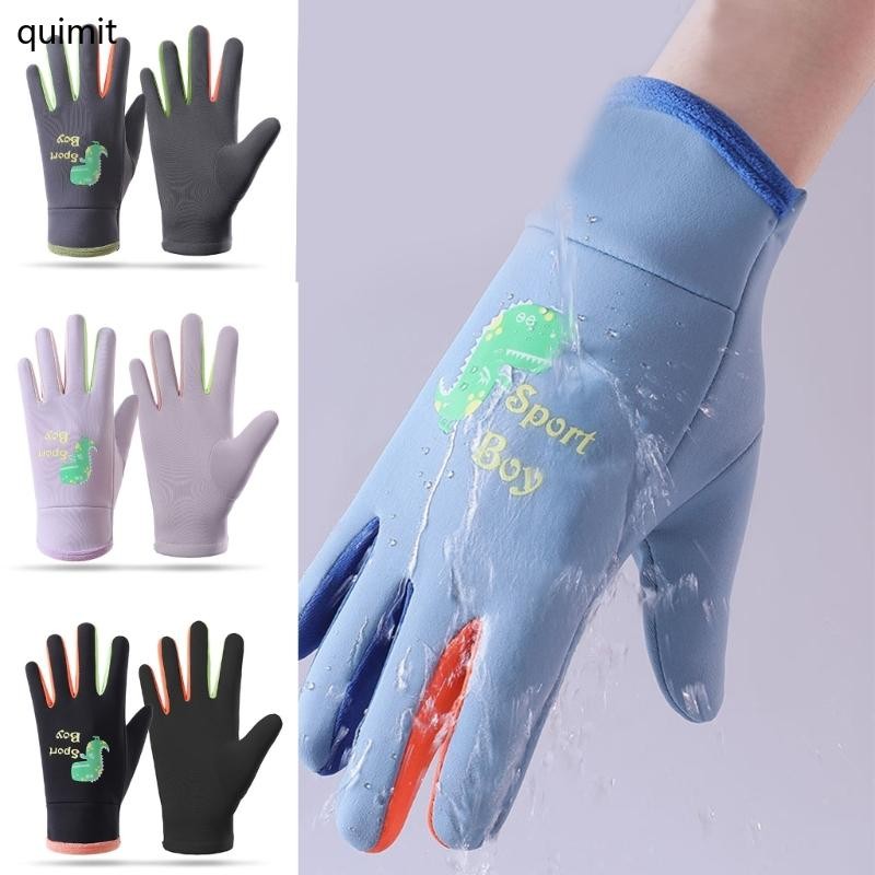 Children Skiing Gloves Winter Mitten Windproof Fluorescence Night Cycling Gloves