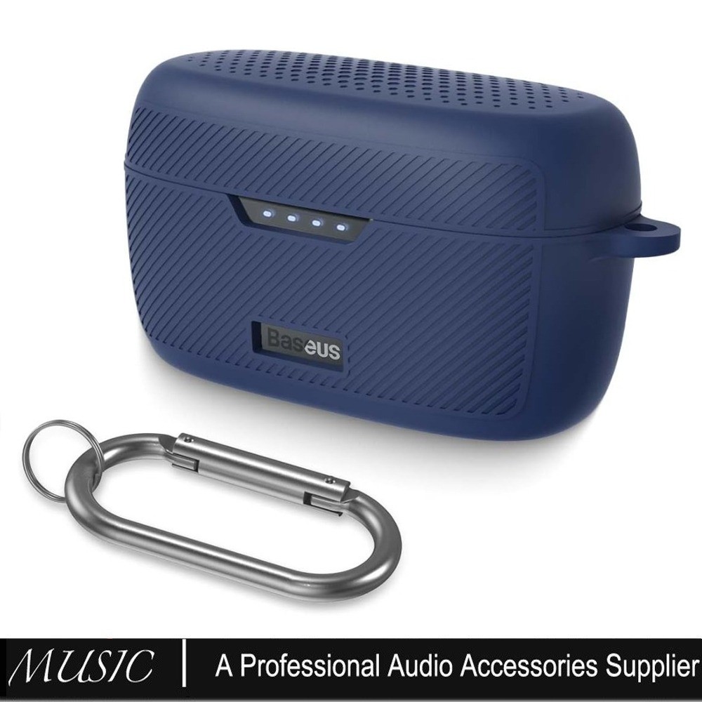 สําหรับฝาครอบเคส Baseus Bowie MA10, เคสหูฟังซิลิโคนอ่อนนุ่มป้องกัน LED ด้านหน้าที่มองเห็นได้