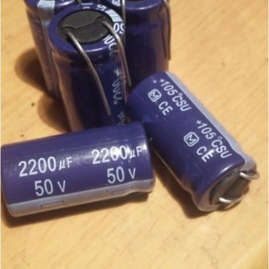 Part Elko Elco 2200uF/50v 2200uF 50v M Series Matsushita/Panasonic อุปกรณ์ไฟฟ้า