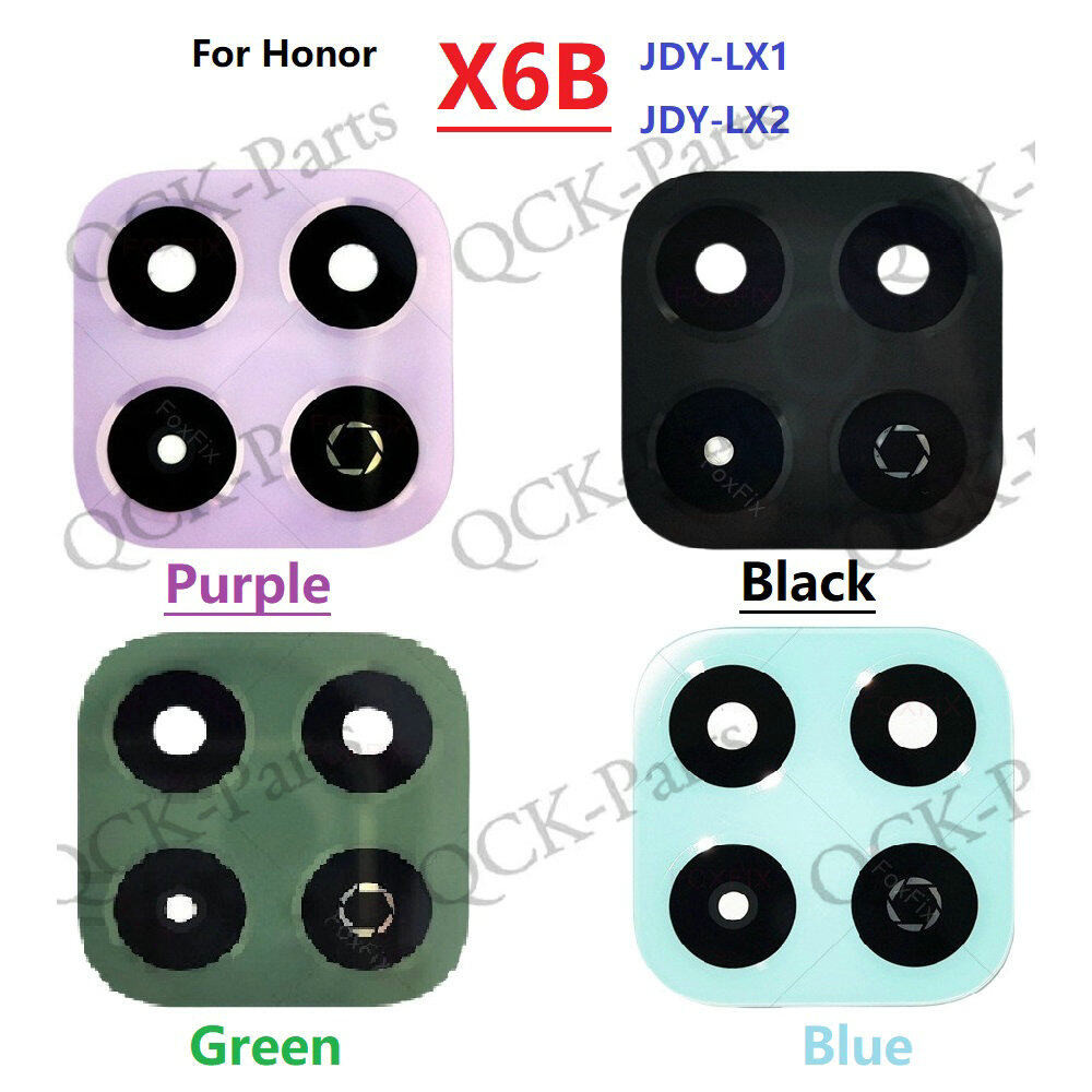 เลนส์กล้องด้านหลังสําหรับ HONOR X6b ฝาครอบกระจกกล้องด้านหลังเปลี่ยน + เทปกาว JDY-LX1 JDY-LX2