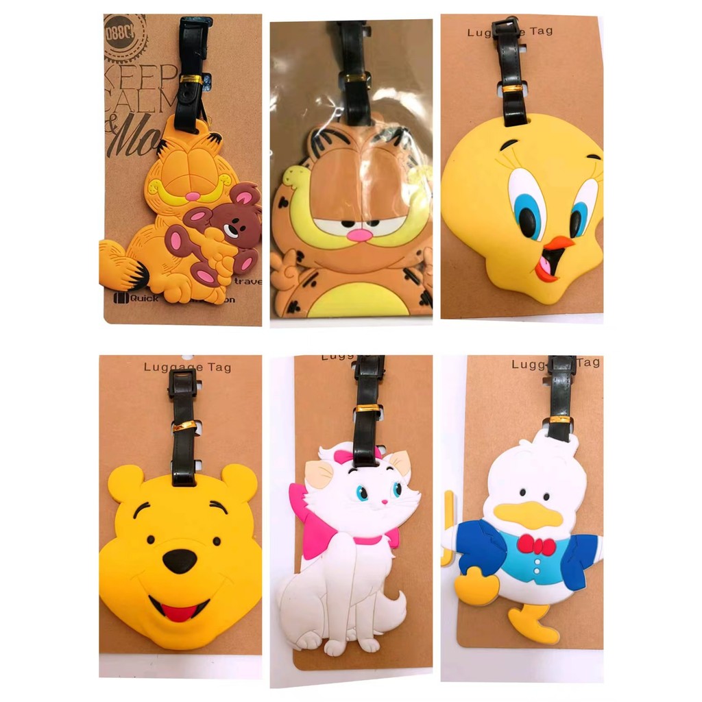 3N1W Donald Duck Mary Cat Coffee Cat Corgi Dumbo กระเป๋าเดินทางแท็ก Consignment Boarding Pass จี้