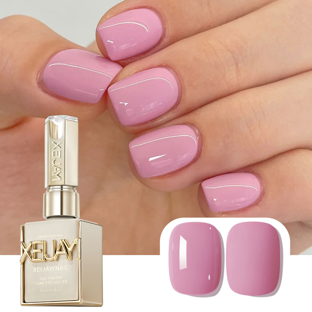 XEIJAYI 15มล--M121 น้ำยาทาเล็บสีชมพูมาการอง สีติดทนนาน เหมาะสำหรับร้านทำเล็บเล็บ และของขวัญวันหยุด