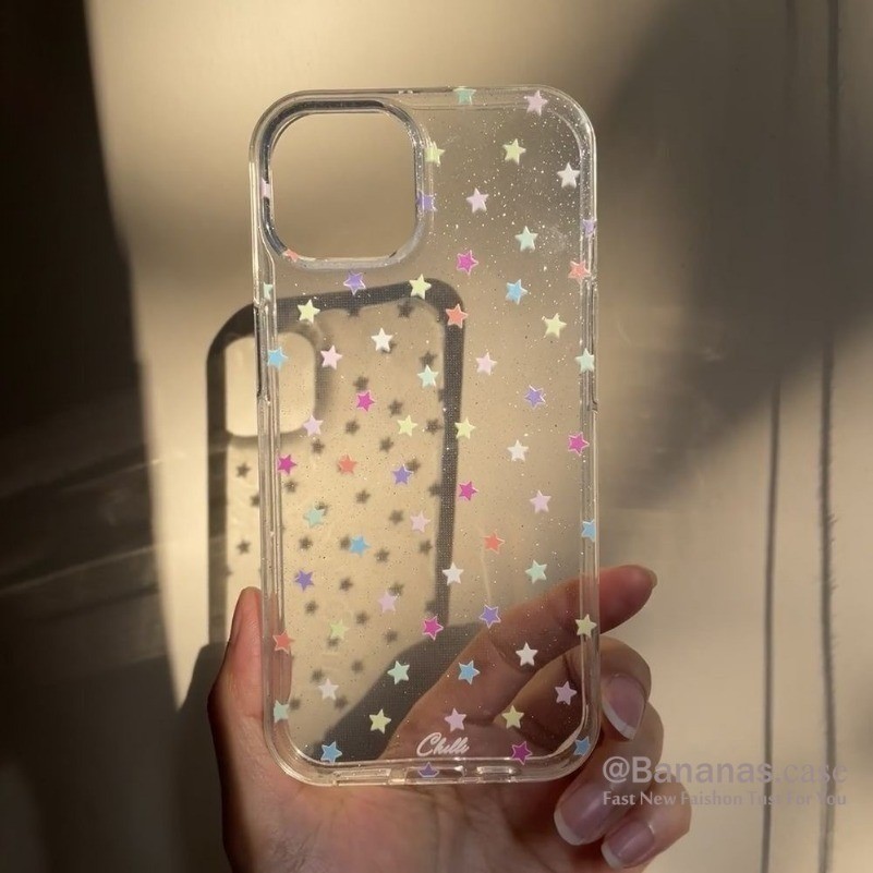 Iphone 15 14 13 12 11 Pro Max X XR XS Max 7 8 14 15 Plus SE2020 เคสโทรศัพท์ Ins Candy สีผีเสื้อ Bling Clear Soft Cover