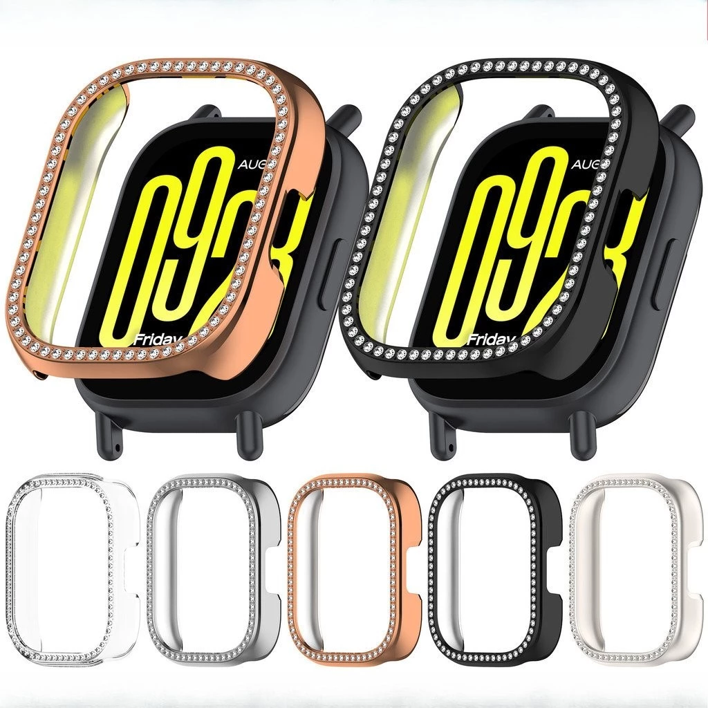 Diamond Hollow Hard PC สำหรับ Xiaomi redmi Watch 5 4 3 Active Smart Watch Protector กันชน redmi Watch 5 Lite 5 Active อุปกรณ์เสริม