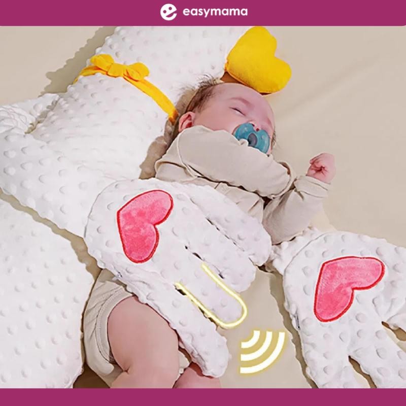 [Easymama] ห่านขาวตัวใหญ่ หมอนดูดไอเสียของทารก หมอนมือกันสะดุ้ง หมอนป้องกันการตกใจของทารก ป้องกันอาการท้องอืด