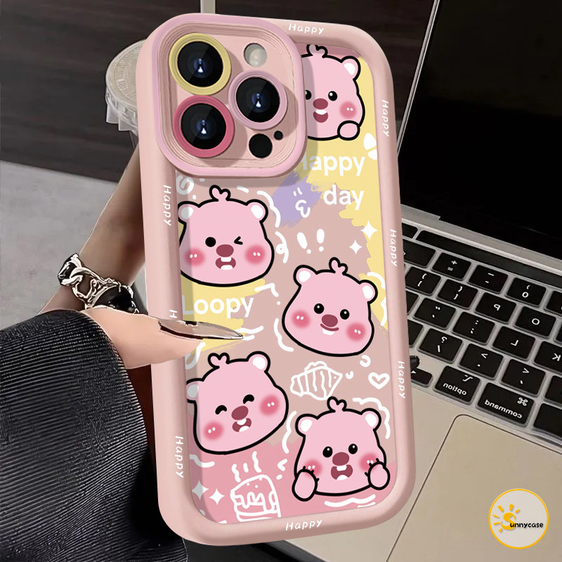 เคสนิ่มลายห่วงสีชมพูสุดน่ารัก Five เข้ากันได้กับ OPPO A58 A54 A16 A38 A15 A7 A5s A3s A53 A12 A57 A52 A78 A9 A17 A54s A54