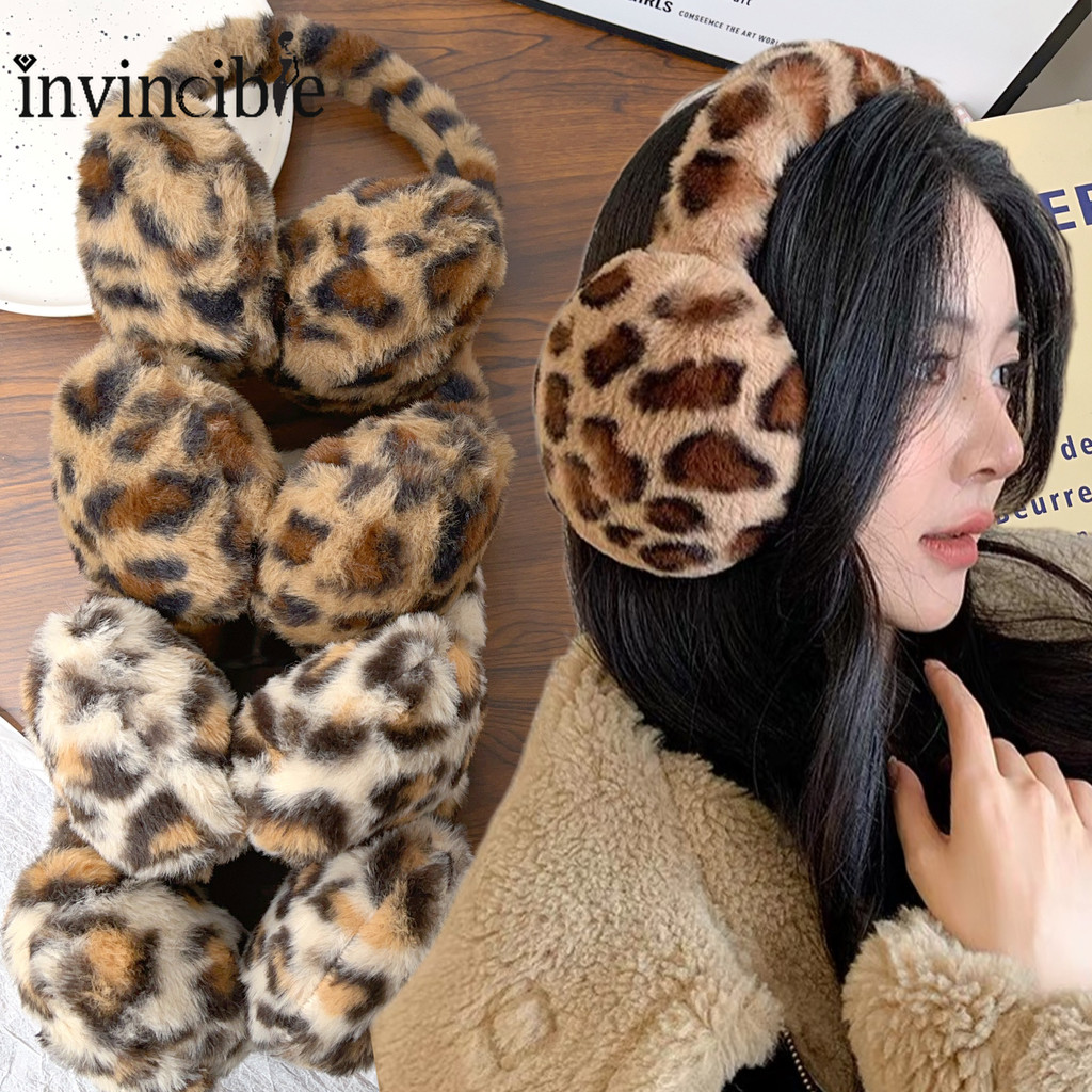 ย2เค เสือดาวตุ๊กตาปิดหูกันหนาว-ฤดูใบไม้ร่วงฤดูหนาว กันลม ป้องกันหูที่อบอุ่นหูปก-ขี่จักรยานกลางแจ้งป้องกันการแช่แข็งแฟชั่นอุปก